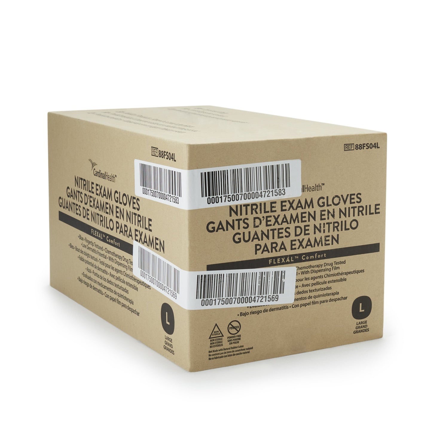 GLOVE, EXAM NTRL LG N/S CHEMO (250/BX 10BX/CS)
