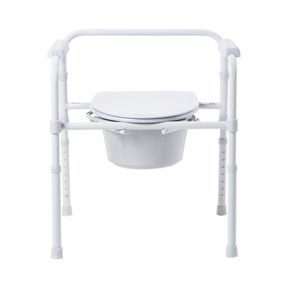 COMMODE, FOLDING STEEL FRAME 350LBS (4/CS)