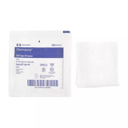 SPONGE, GAUZE DERMACEA 8PLY STR 4"X4" (2/PK 25/PK 24BX/CS)