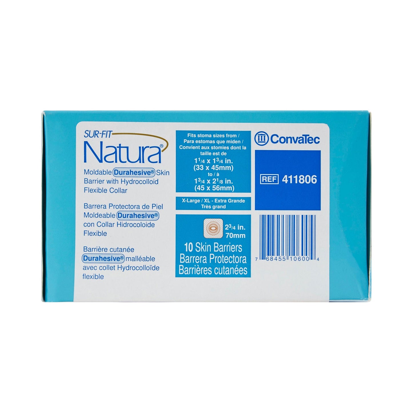 BARRIER, SKIN MOLDABLE DURAHESIVE 70MM XLG (10/BX)