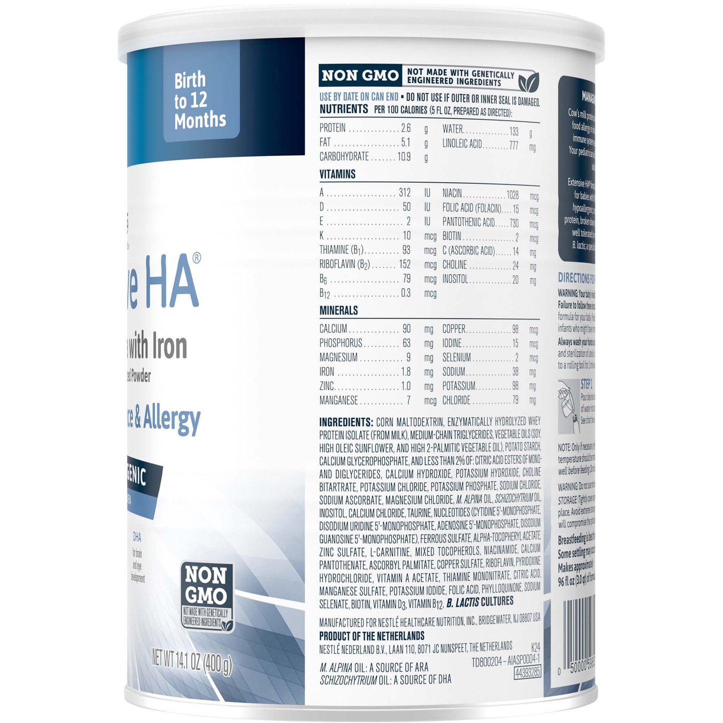 FORMULA, POWDER EXTENSIVE HA UNFLAVORED (6/CS)