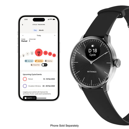 SMARTWATCH, HEALTH HYBRID DAILY SCANWATCH-LIGHT BLK 37MM