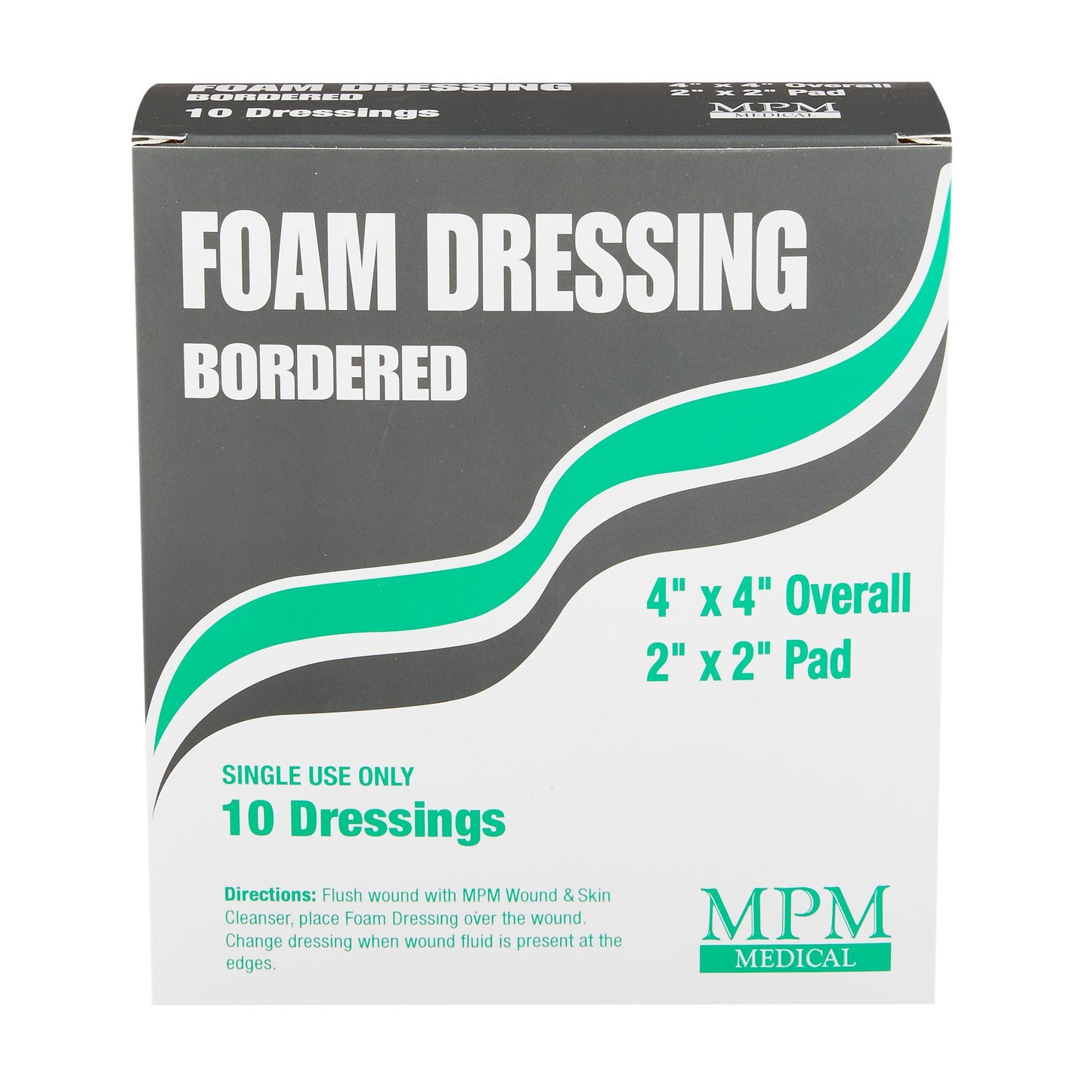 DRESSING, FOAM BORDERED 4X4" (10/BG 10BG/CS)