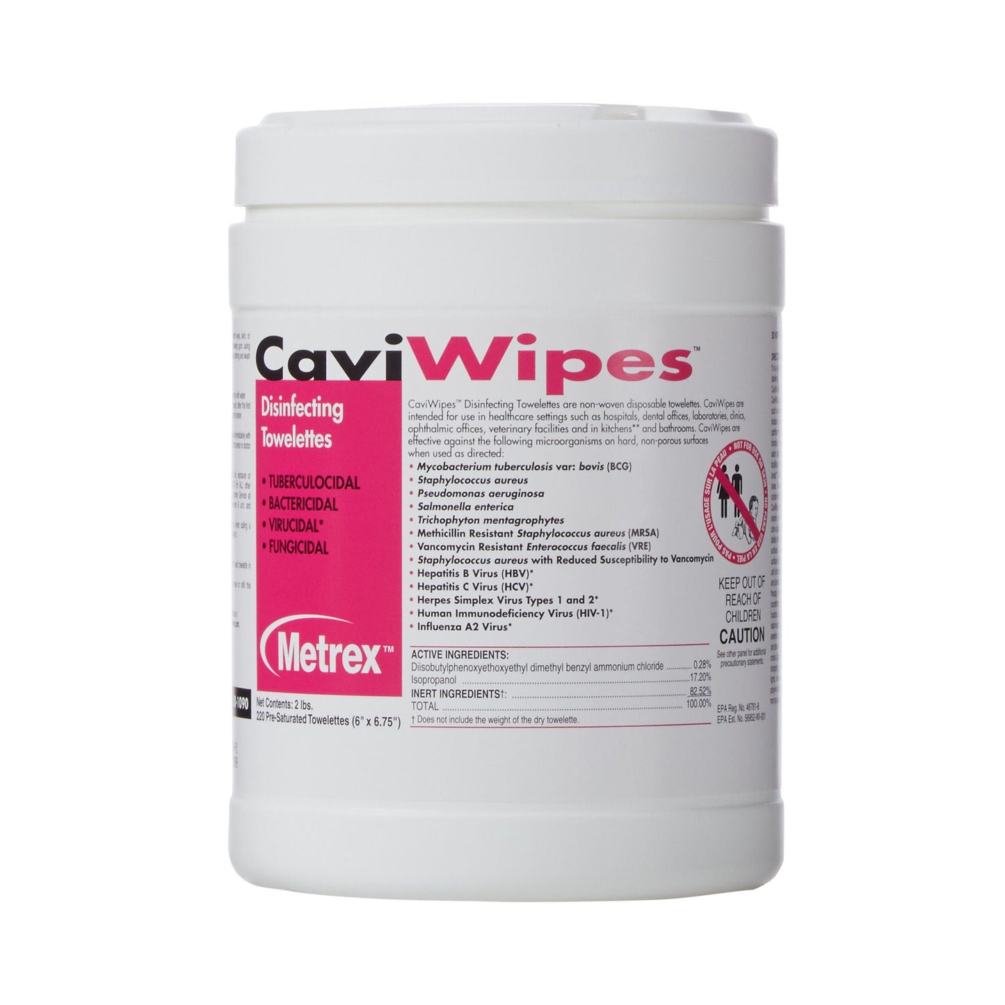 WIPE, CAVIWIPES REG 6"X6.75" (220/CN 12CN/CS)