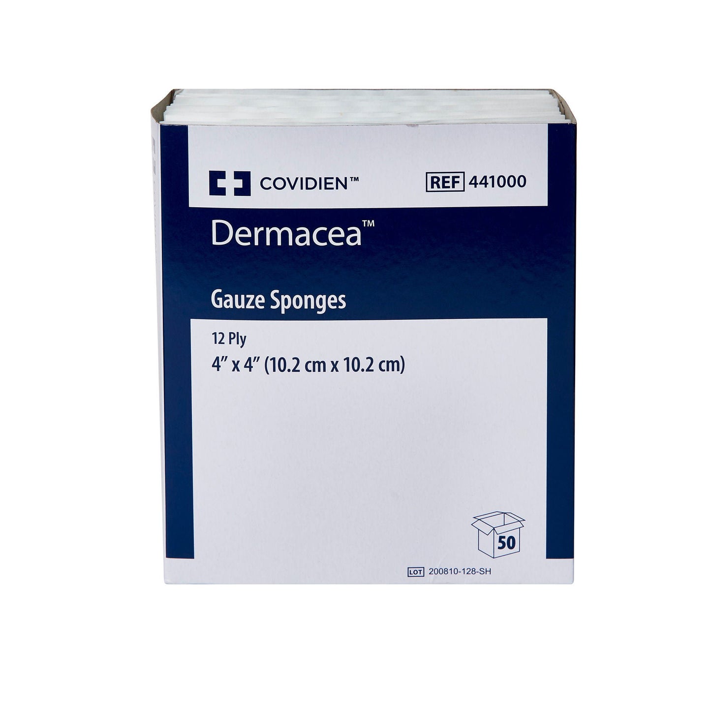 SPONGE, GAUZE DERMACEA STR 4X4(2/PK 25PK/BX 24BX/CS)