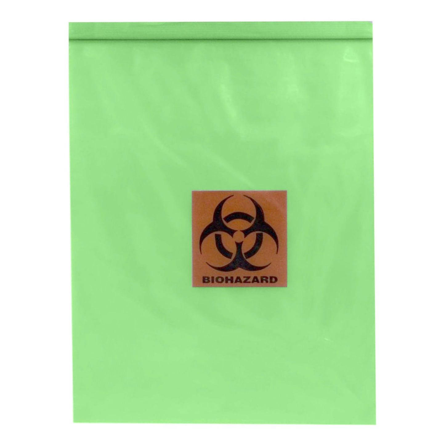 BAG, ZIP-LOCK GRN 12X15 GRN TINT (100/PK 10PK/CS) RDPLAS