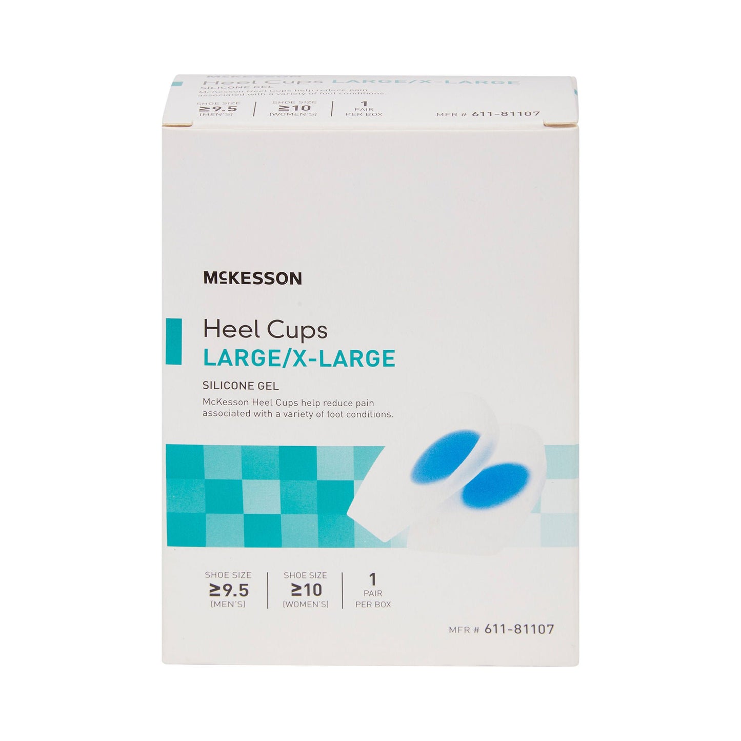 HEEL CUP, SILICONE LG/XLG (1PR/BX 6BX/CS)