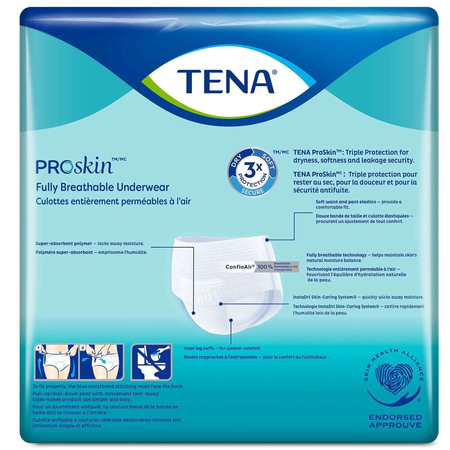 UNDERWEAR, INCONT TENA + UNSX WHT LG (18/PK 4PK/CS)