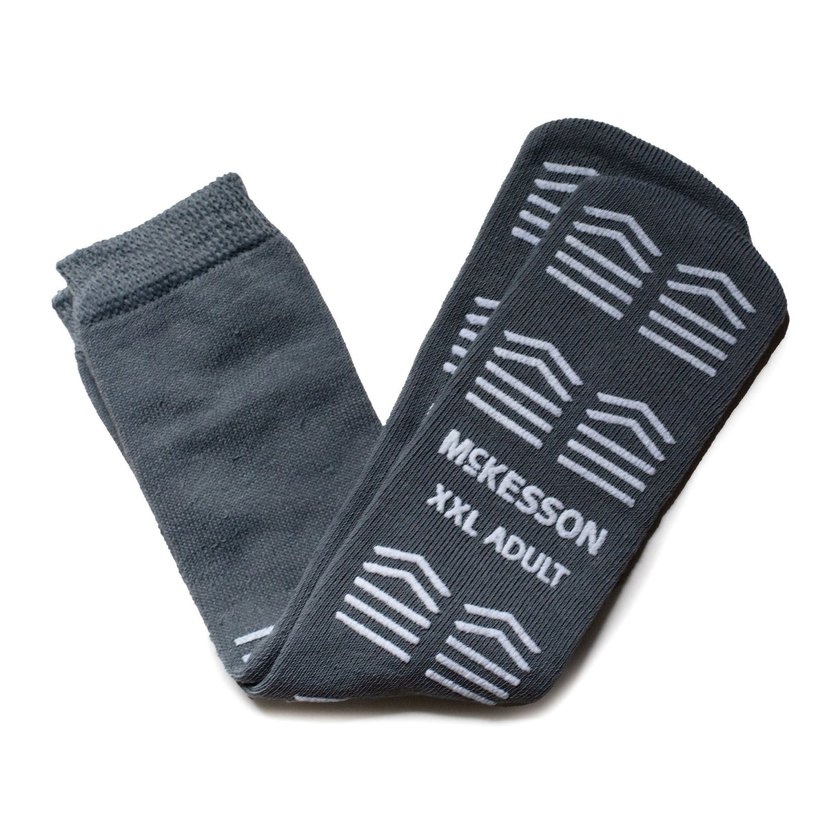SLIPPER, TERRY DBL IMPRINTED GRY ADLT 2XLG (48PR/CS)