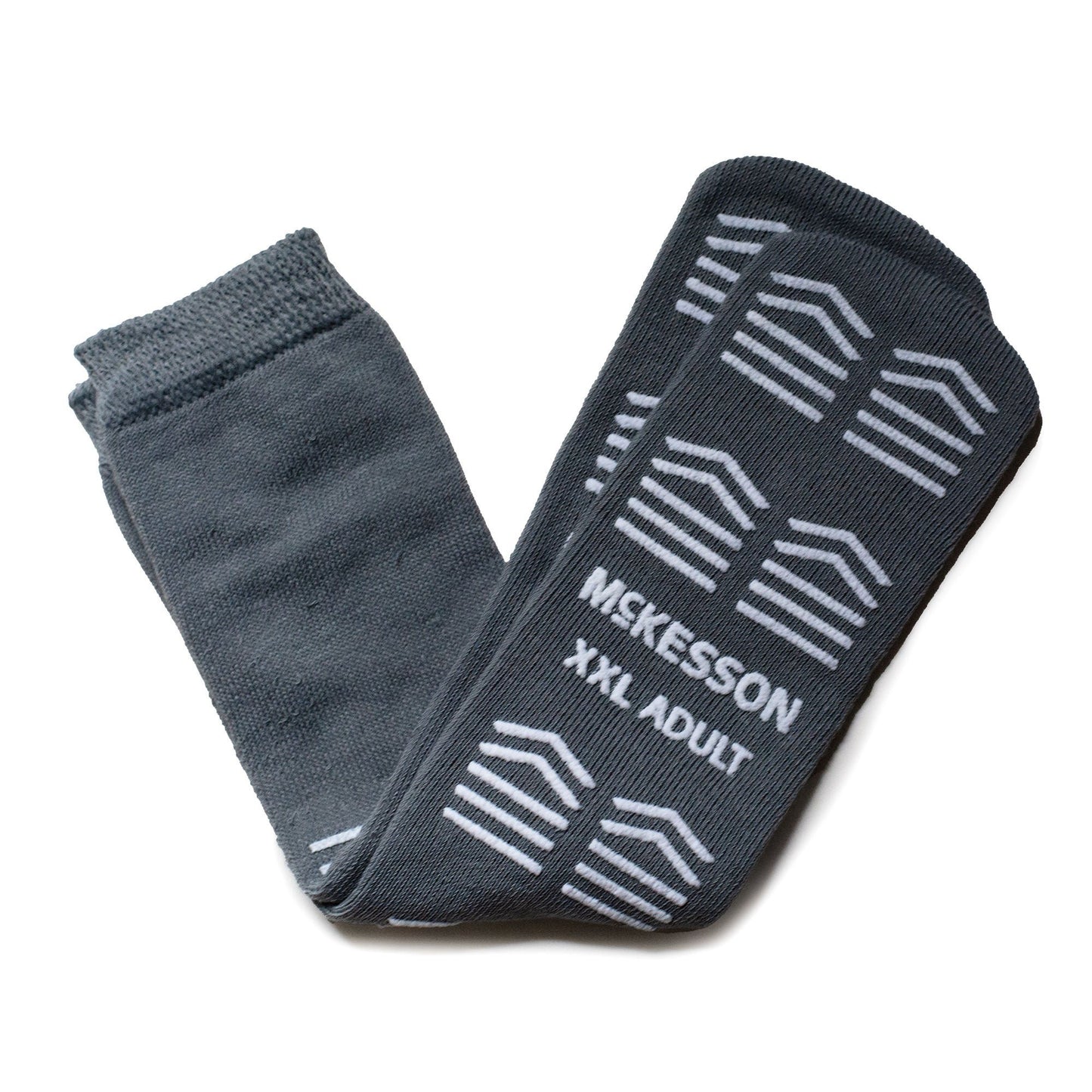 SLIPPER, TERRY DBL IMPRINTED GRY ADLT 2XLG (48PR/CS)