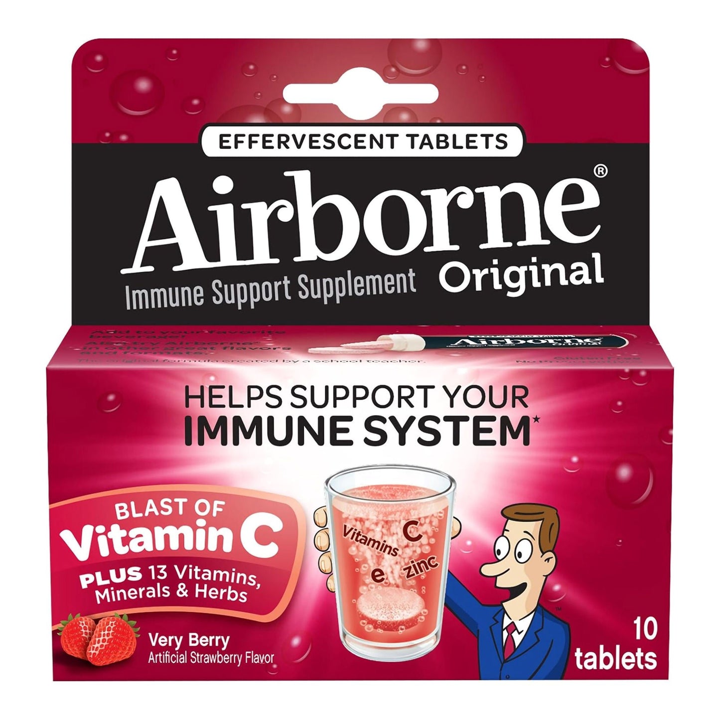 AIRBORNE, TAB VERY BERRY (10/BX)