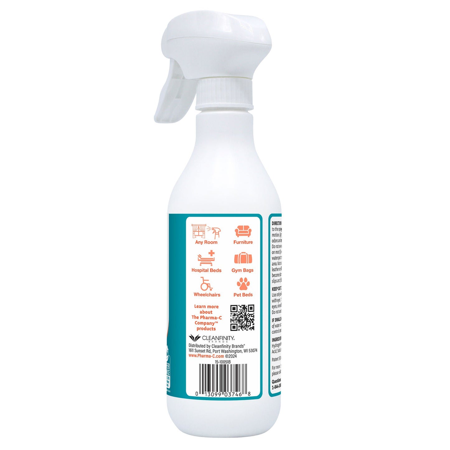 DEODORIZER, FABRIC & ROOM PHARMA-C SPRAY 12OZ (6/CS)