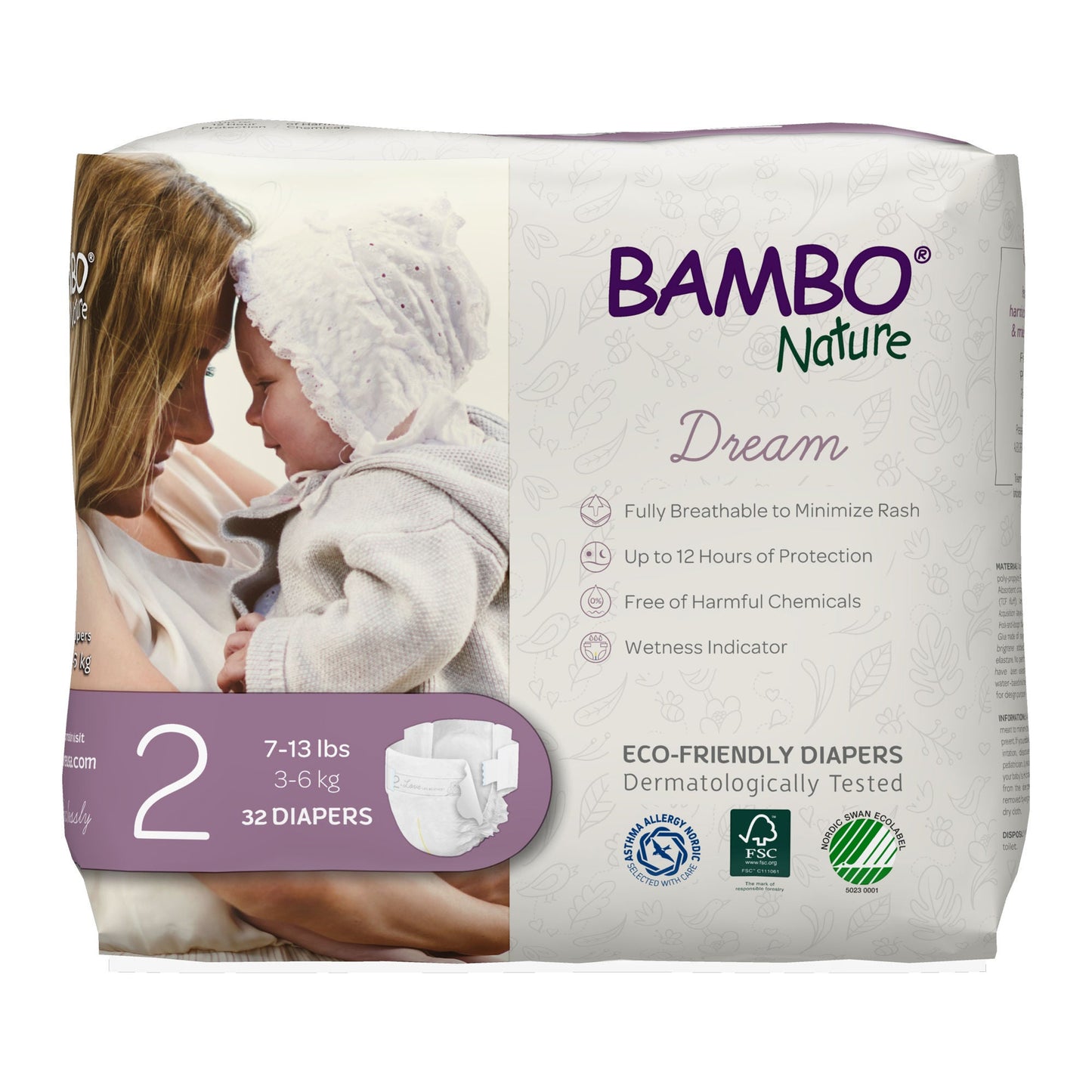 DIAPER, BABY BAMBO NATURE SZ2 (32/BG 6BG/CS)