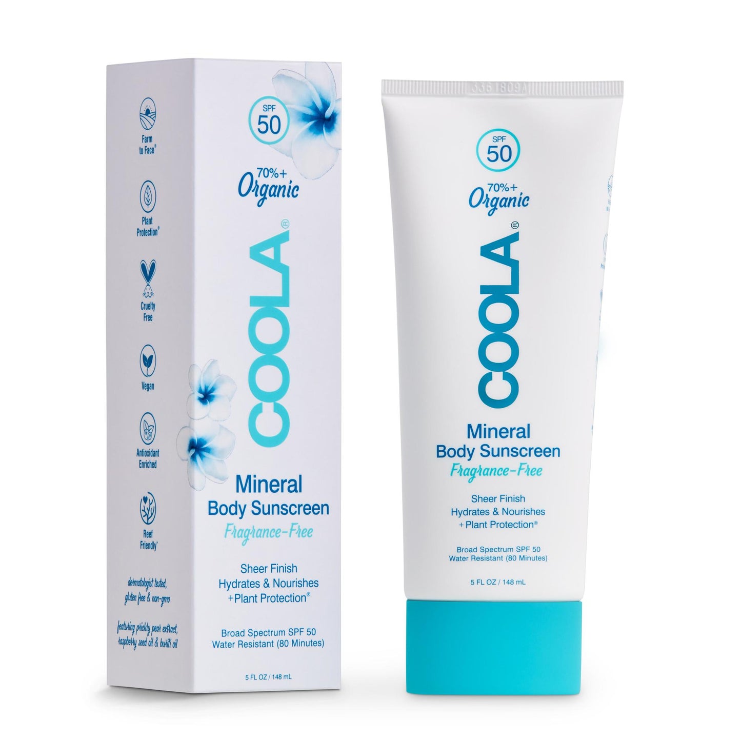 LOTION, BODY MINERAL SPF50 FRAGRANCE FREE 5OZ (24/CS)
