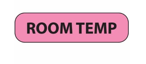 LABEL, PAPER REMOVABLE ROOM TEMP PNK 1 7/16X3/8" (666/RL)
