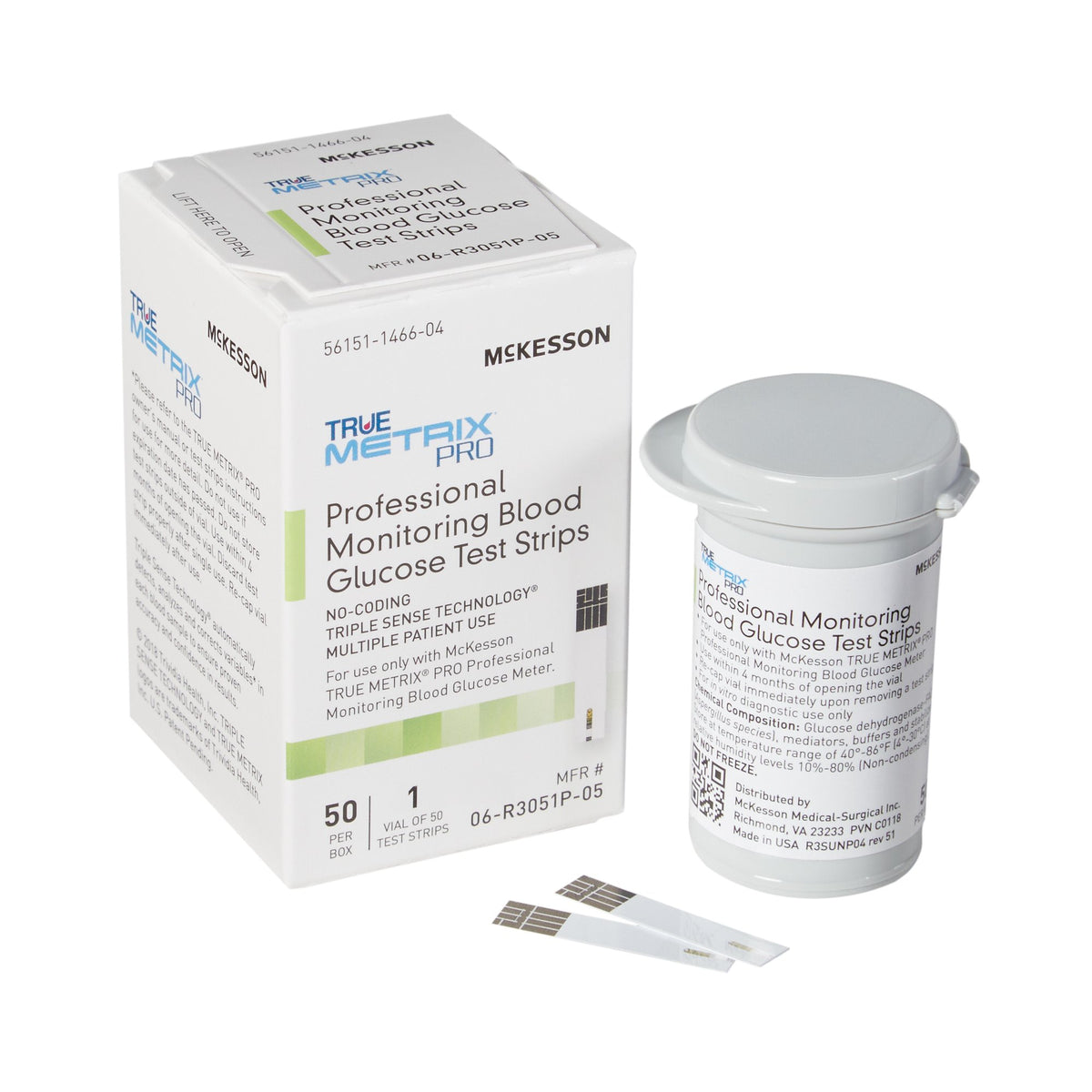 McKesson True METRIX Self-Monitoring Blood Glucose Test Strips - Supplies for Diabetes Self Monitor Systems, 100 Strips, 1 Pack