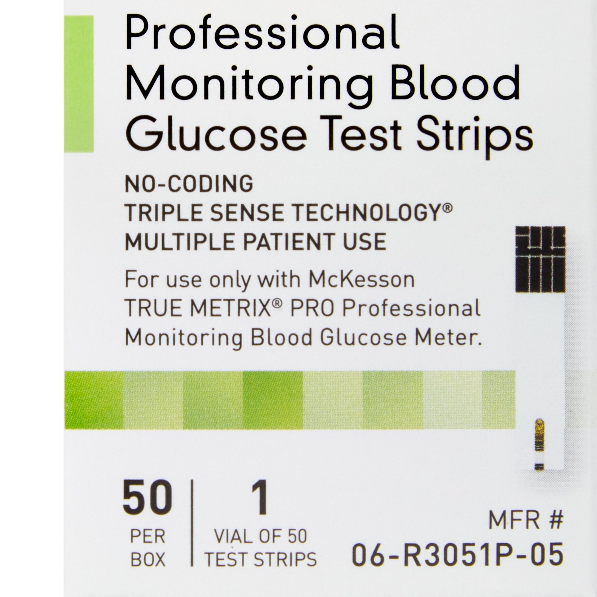 McKesson True METRIX Self-Monitoring Blood Glucose Test Strips - Supplies for Diabetes Self Monitor Systems, 100 Strips, 1 Pack