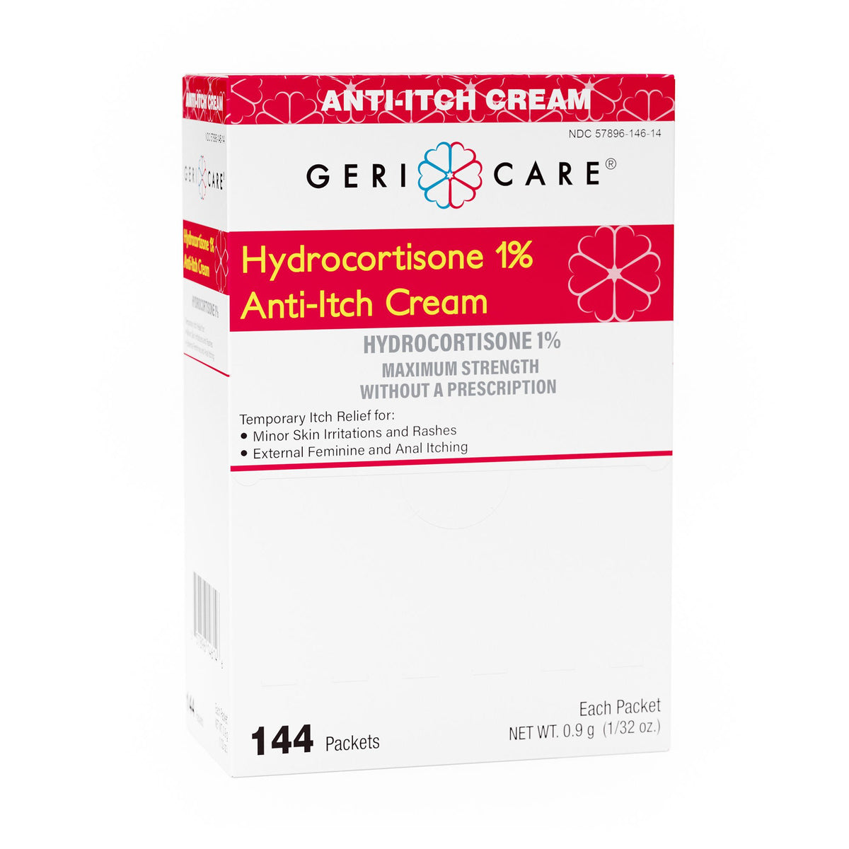 HYDROCORTISONE, CRM 1% 0.9GM (144/BX)