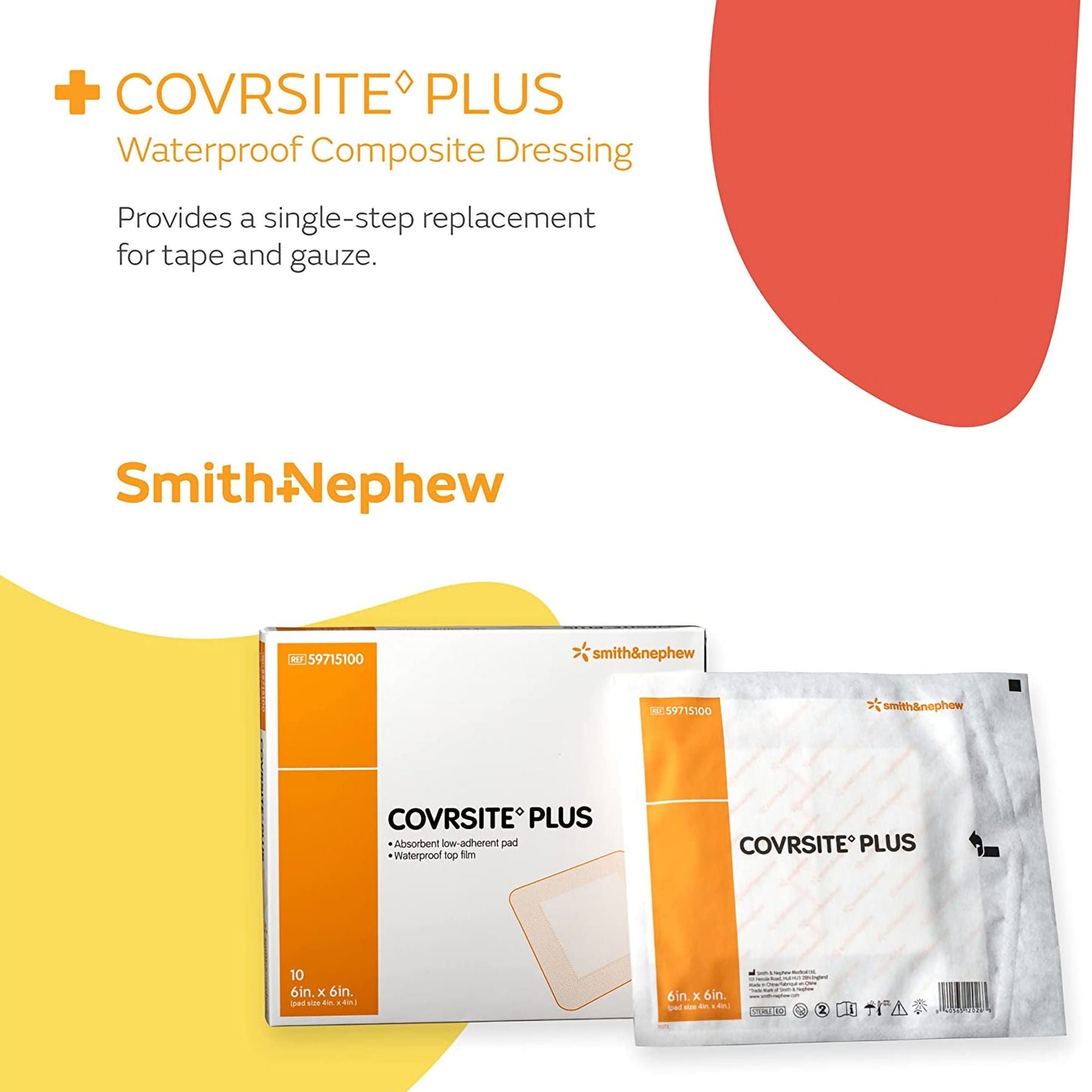 DRESSING, COVERSITE PLUS 6X6" (10/BX)