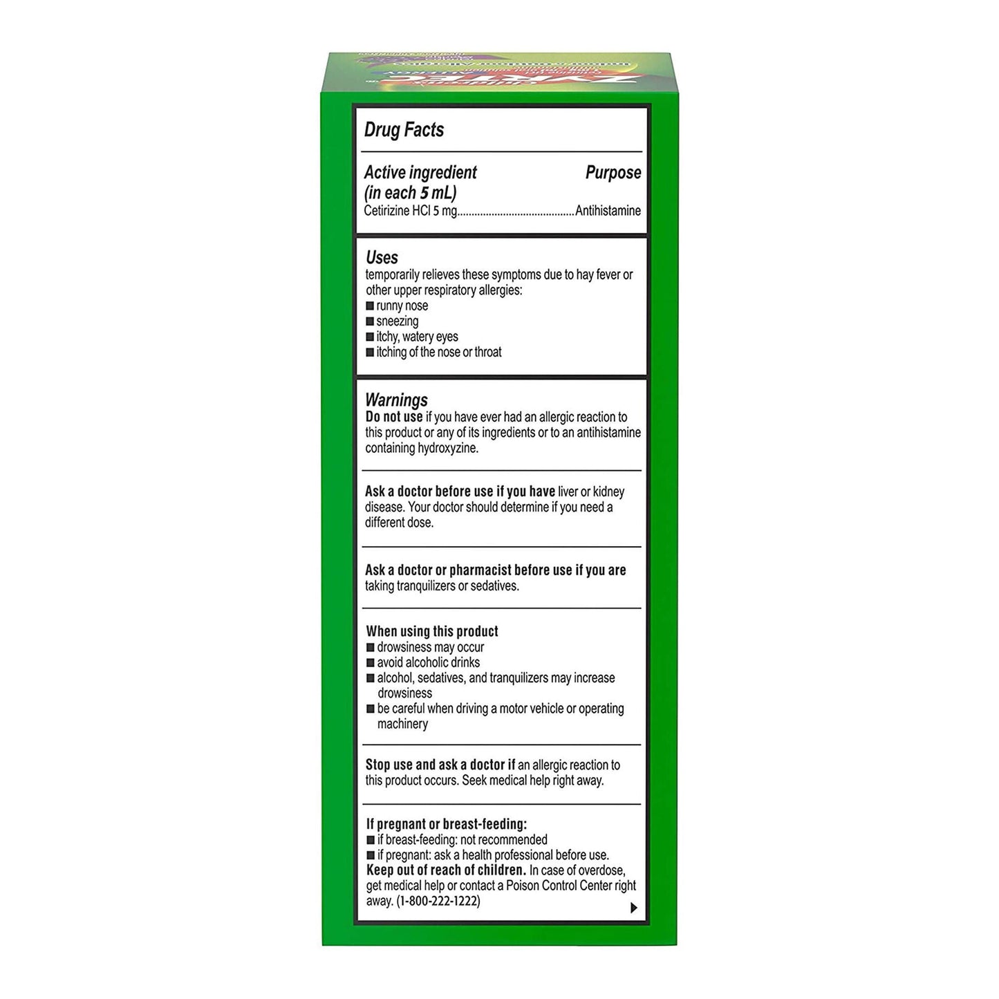 ZYRTEC, SOL ALLERGY CHILDREN GRAPE 24HR 1MG/ML 4OZ