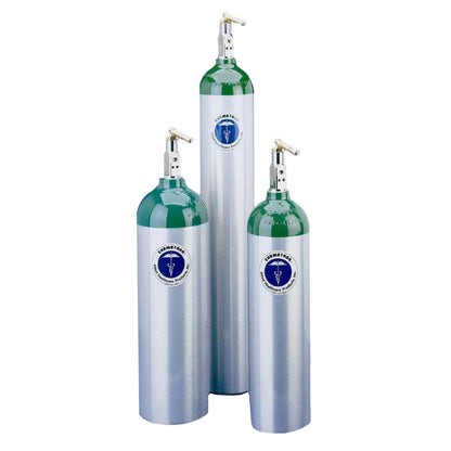 CYLINDER, OXYGEN E TOGGLE HANDLE VALVE ALLHLT