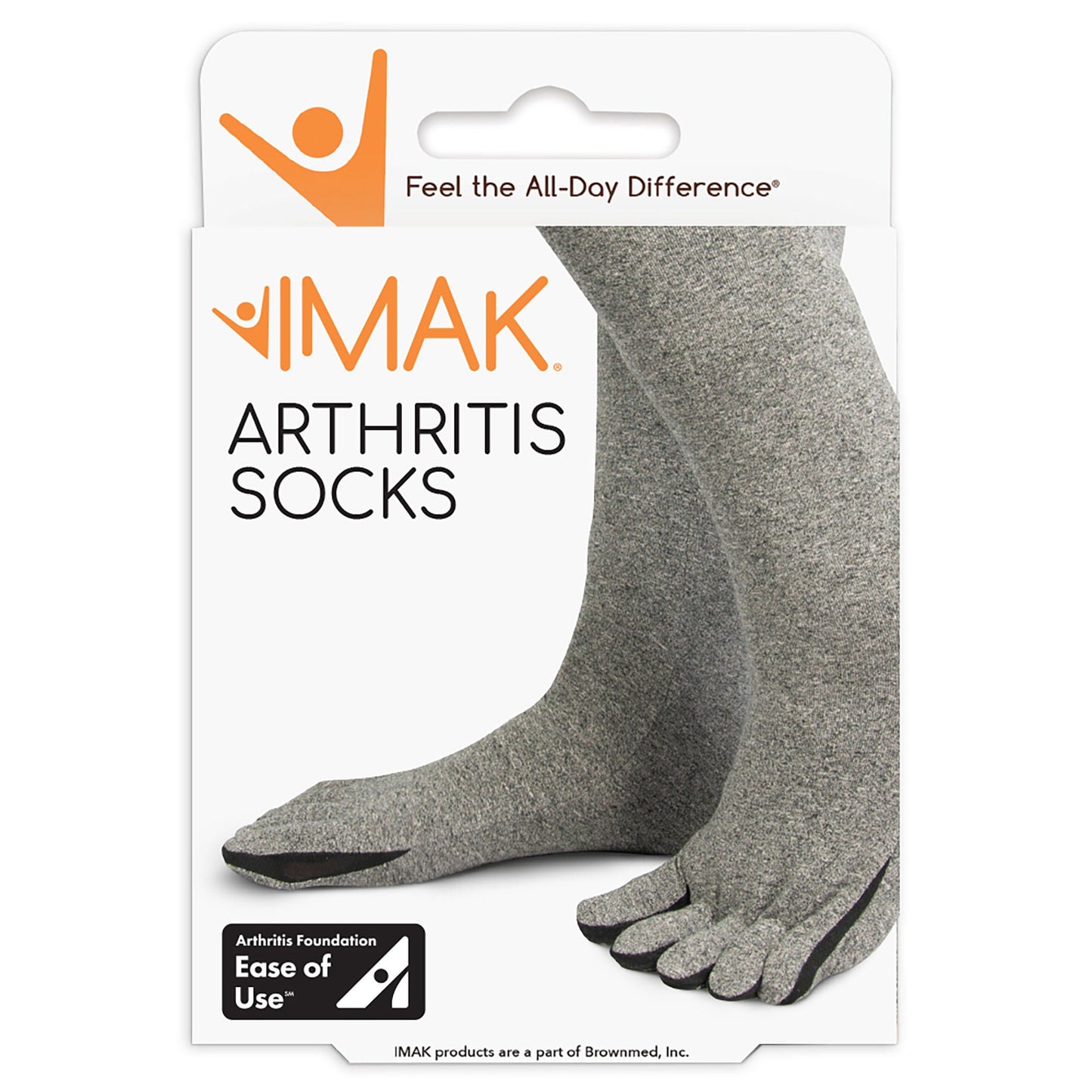 SOCKS, ARTHRITIS IMAK MILD COMPRESSION SOFT GRY LG