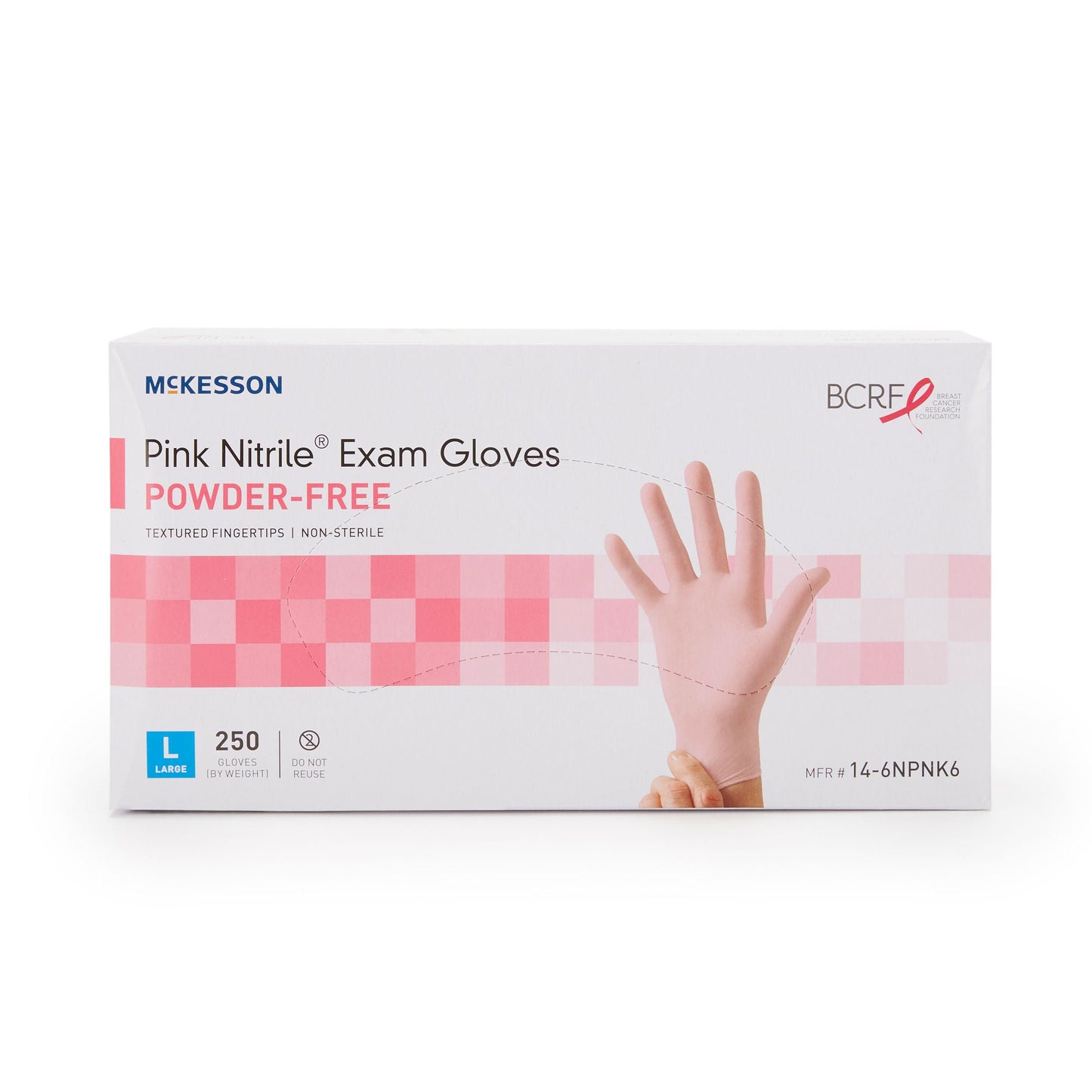 GLOVE, EXAM NTRL LG N/S PNK 3.0 (250/BX 10BX/CS)