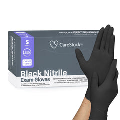 GLOVE, EXAM NTRL SM N/S CHEMO LDC BLK (250/BX 10BX/CS)