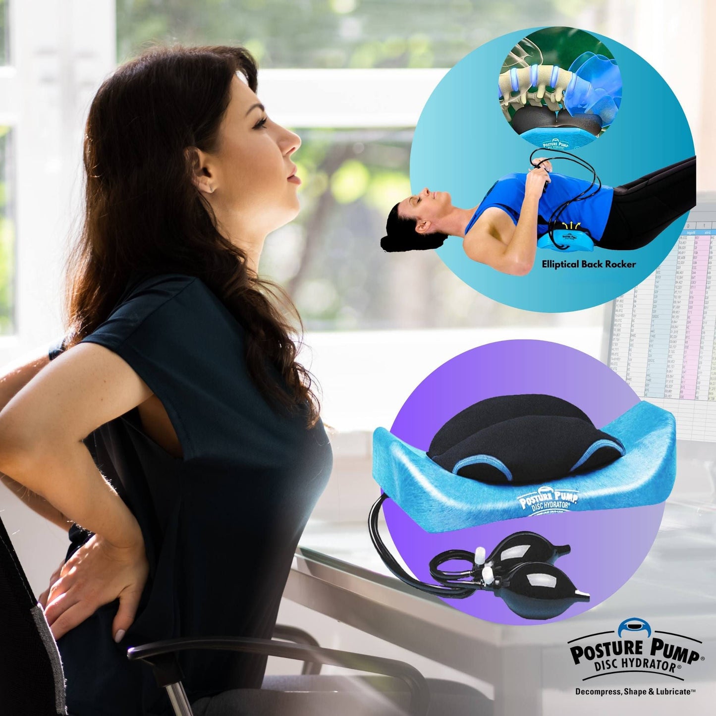 PUMP, POSTURE PATENTED DUAL LUMBAR AIR CELLS (12/CS)