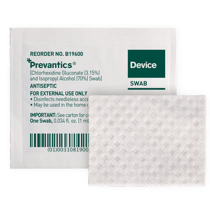 SWAB, DEVICE PREVANTICS ANTISEPTIC 1ML (100/BX 10BX/CS)