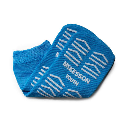 SLIPPER, TERRY DBL IMPRINTED LT BLU YTH (48PR/CS)