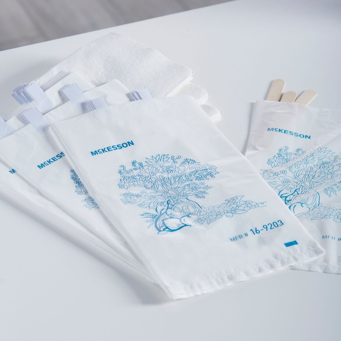 BAG, BEDSIDE POLY LF W/PRNT (100/BG 20BG/CS)