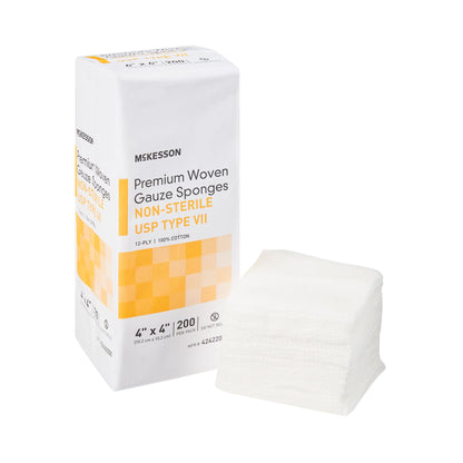 SPONGE, GAUZE TYPE-VII 12PLY N/S 4"X4" (200/PK 10PK/CS)