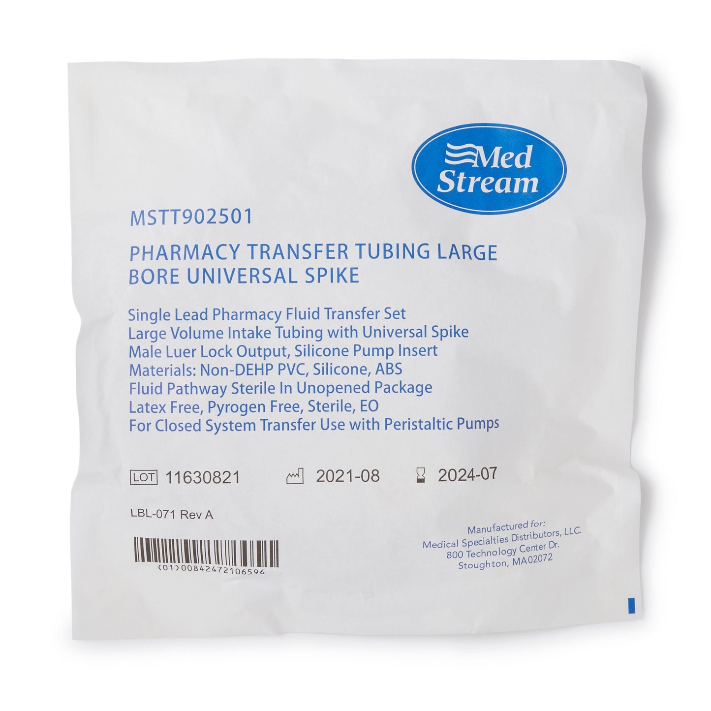 TUBING, TRANSFER UNIVERSAL SPIKE F/PHARMACY PUMP (10/BX)
