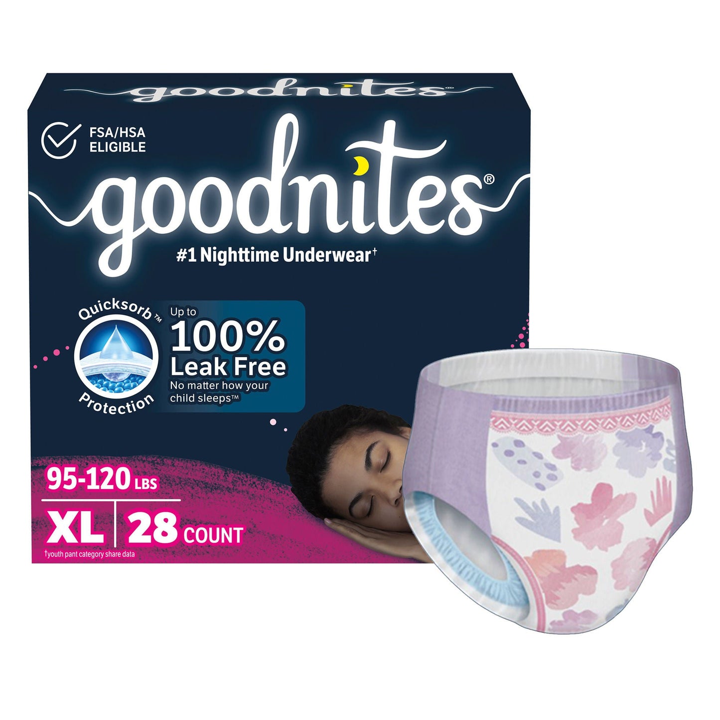 UNDERWEAR, GOODNITES YTH GIRL XLG (28/CS)