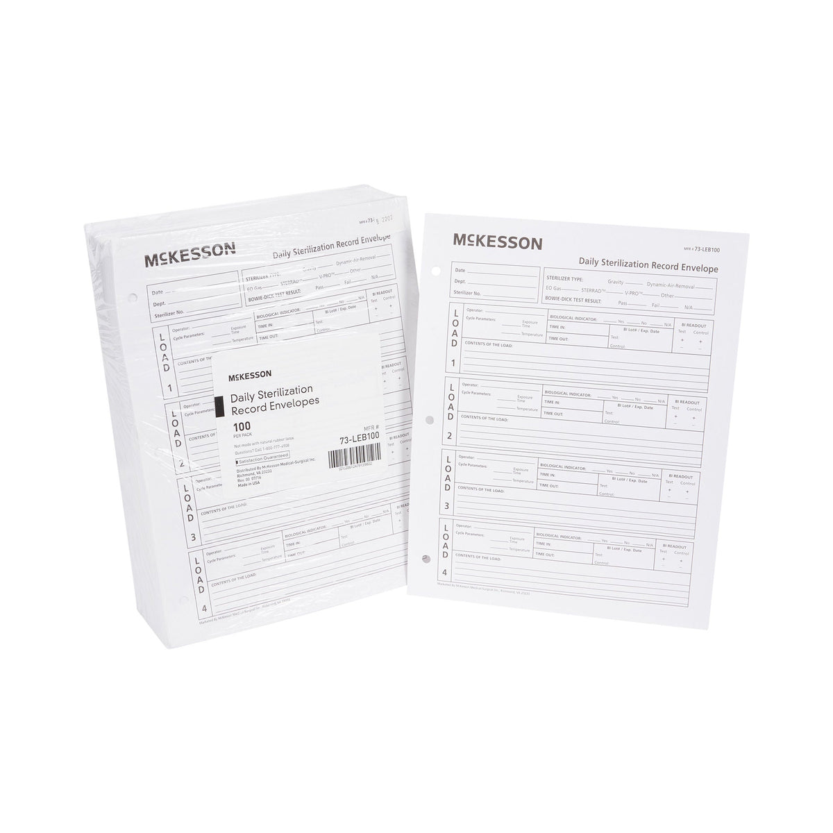 ENVELOPE, STERILIZER RECORD (100/PK 10PK/CS)