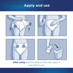 Attends Briefs, Adult, Small, Heavy Absorbency, Disposable, White