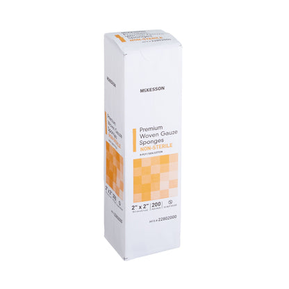 SPONGE, GAUZE 8PLY H-FOLD N/S 2"X2" (200/PK 25PK/CS)