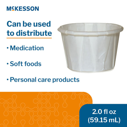 CUP, SOUFFLE PORTN TRTD PAPER WHT 2OZ (250/SL 20SL/CS)