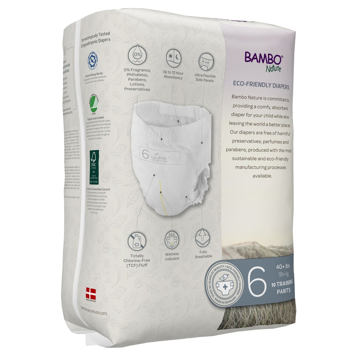 PANTS, TRAINING BAMBO NATURE SZ6 (19/BG 5BG/CS)