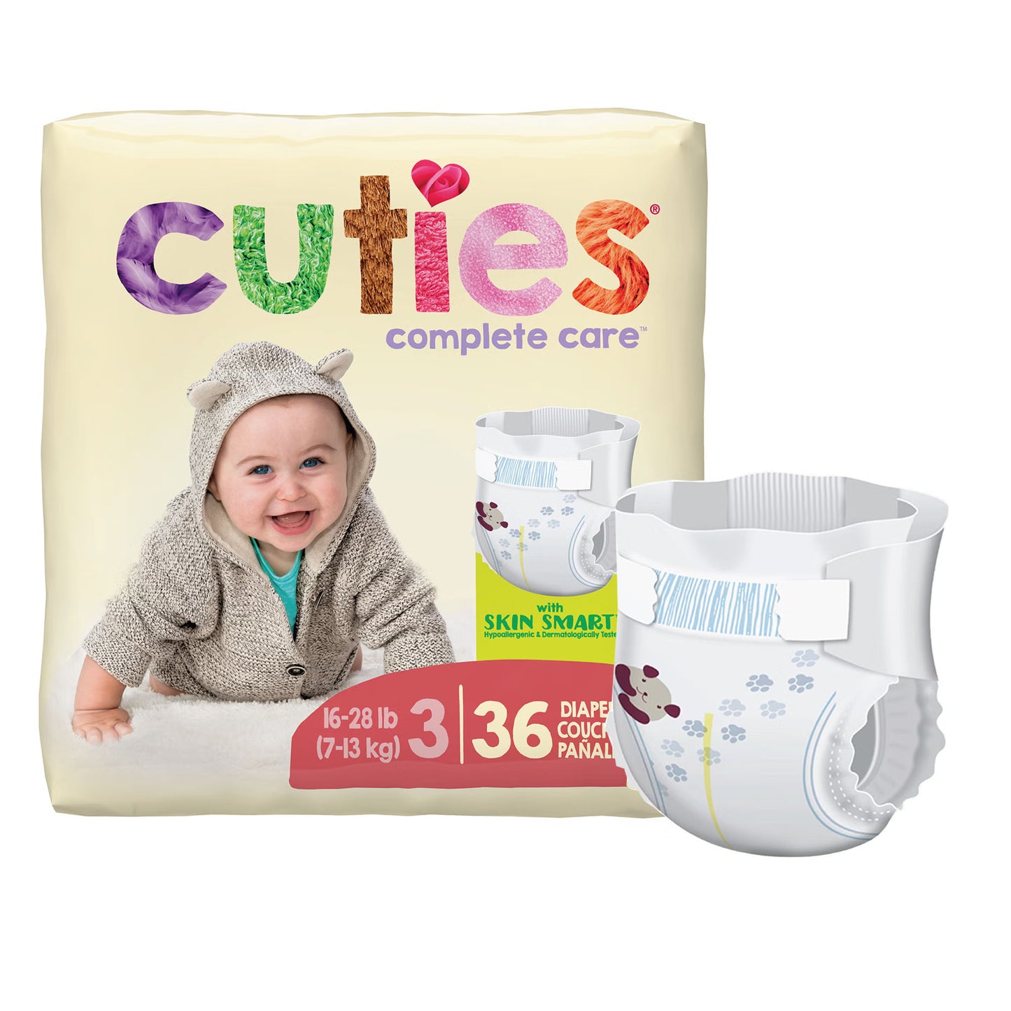 DIAPER, BABY CUTIES SZ3 (36/PK4PK/CS)