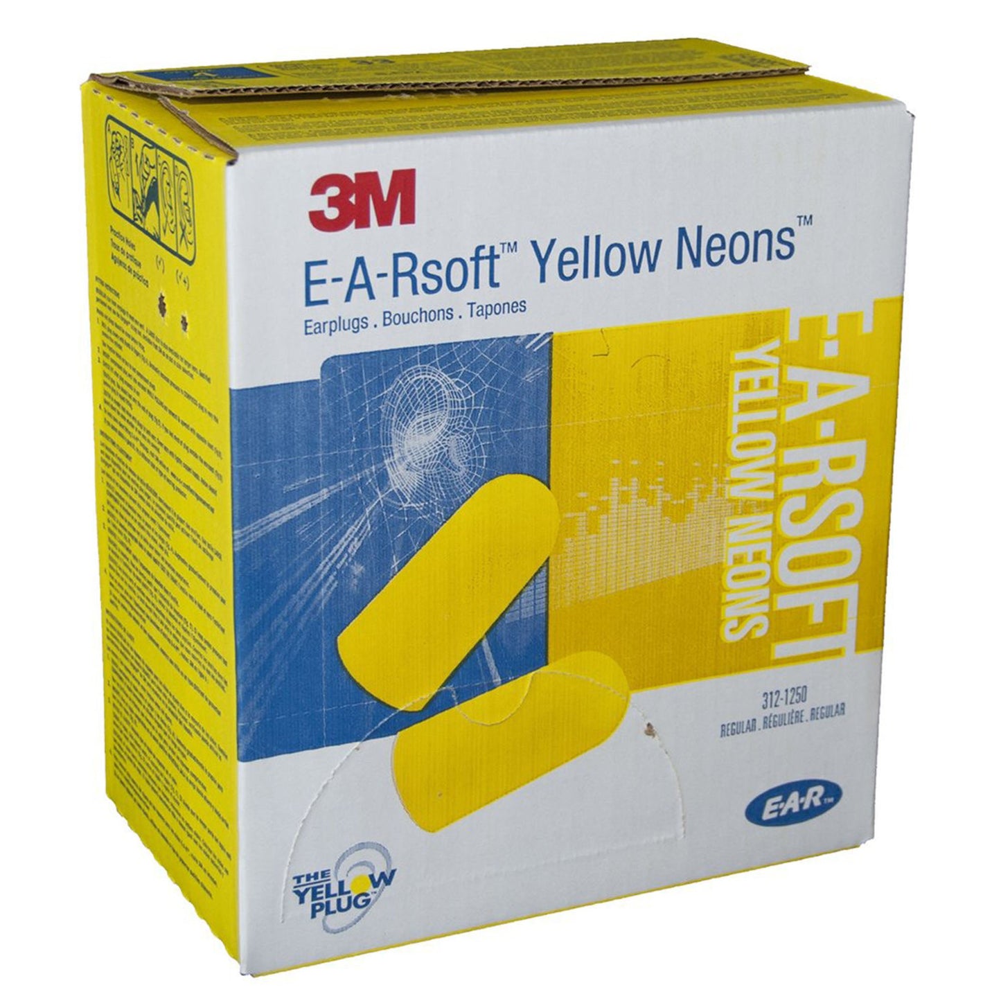 PLUG, EAR SFT NEON W/O CORD (200PR/BX 10BX/CS) 3M