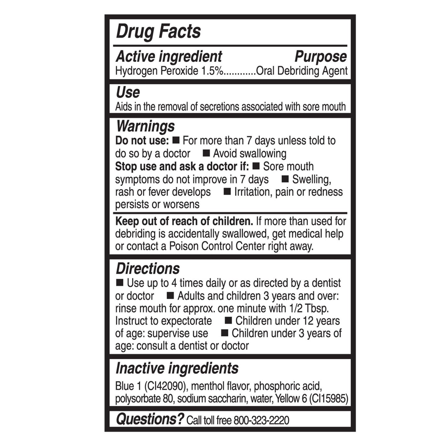 MOUTHWASH, PEROX-A-MINT 1 1/2OZ (100/CS)
