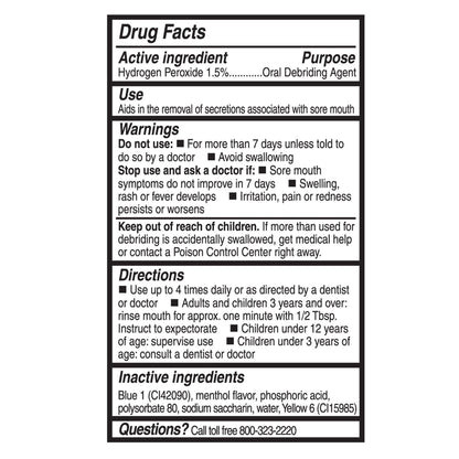 MOUTHWASH, PEROX-A-MINT 1 1/2OZ (100/CS)