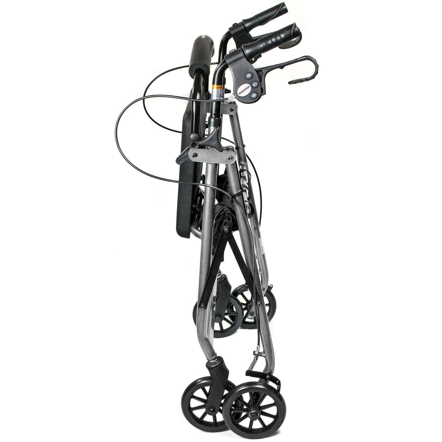 WALKER, ROLLATOR LTWT FOLDING ALUM W/6" WHLS SLVR 300LB