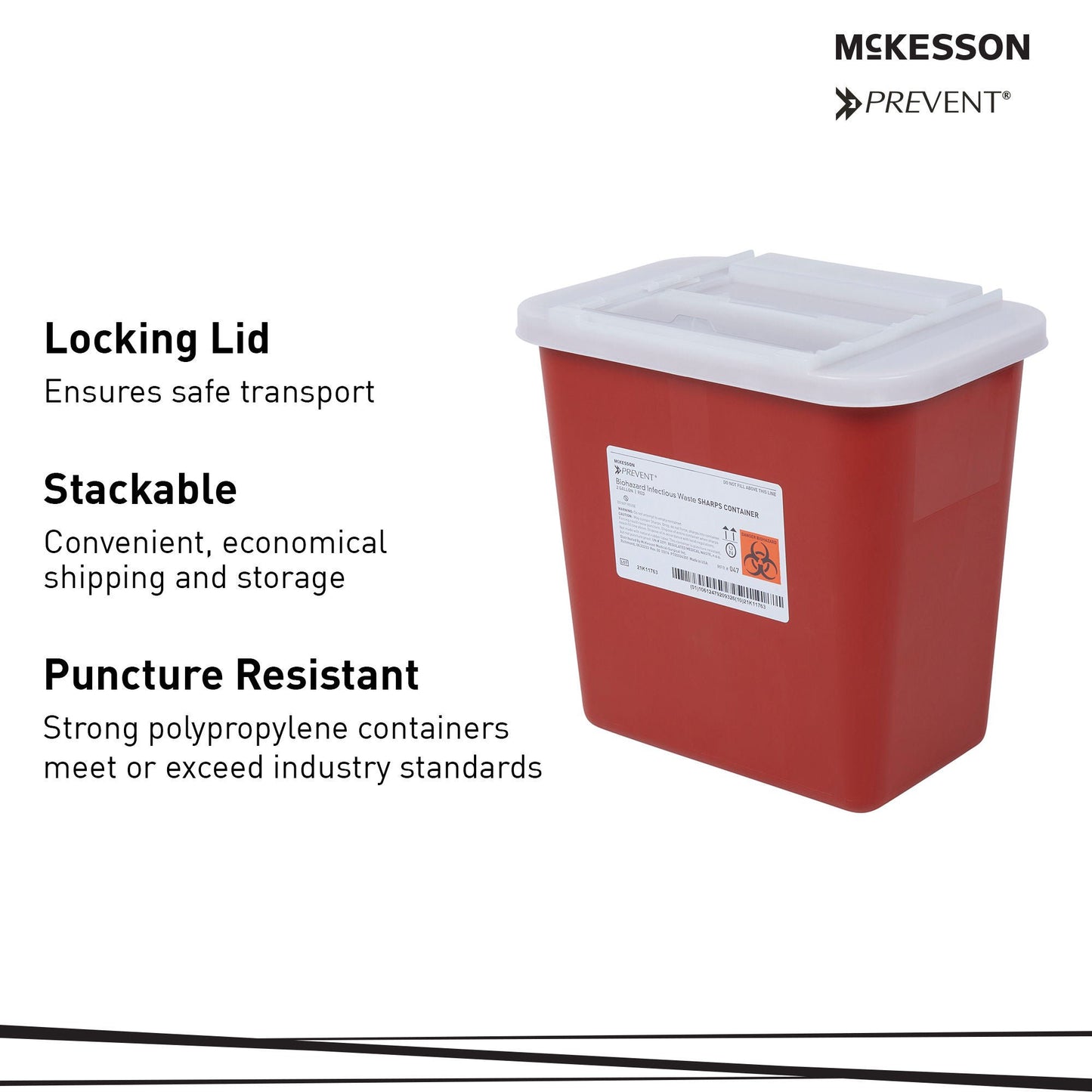 CONTAINER, SHARPS RED 2GL (20/CS)