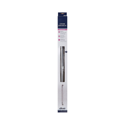 BAR, GRAB FALL PREVENTION KNURLED CHROME 24" (3/BX