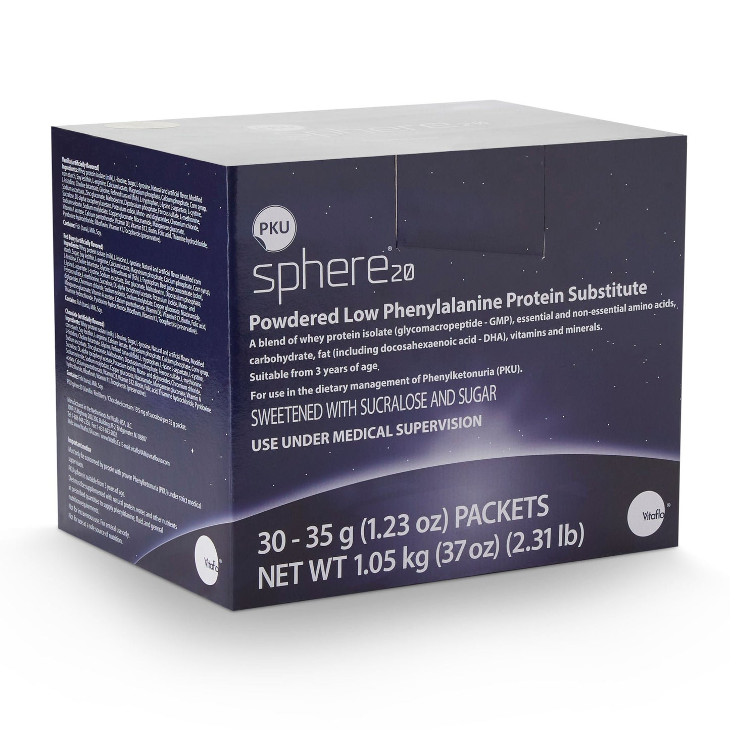 SUPPLEMENT, PKU SPHERE20 VANILLA 35G (30/BX)