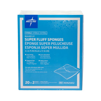 SPONGE, GAUZE 6"X6" STR LF (2 /PK 20PK/BX 12BX/CS)