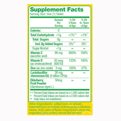 SUPPLEMENT, TAB CHEW CULTURELLE IMMUNE W/VITMN D (30/BX 24BX